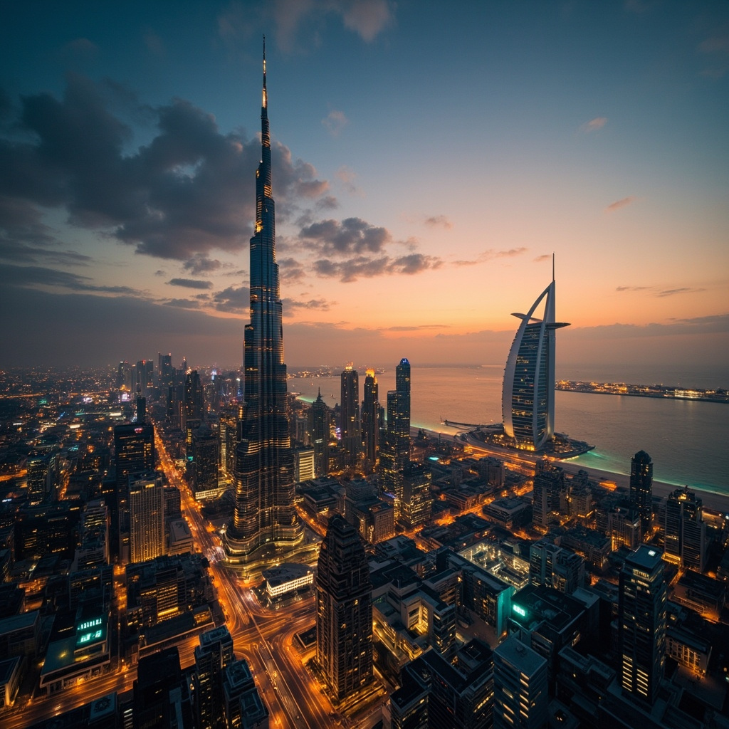 🏗️ 迪拜塔 · 夜景