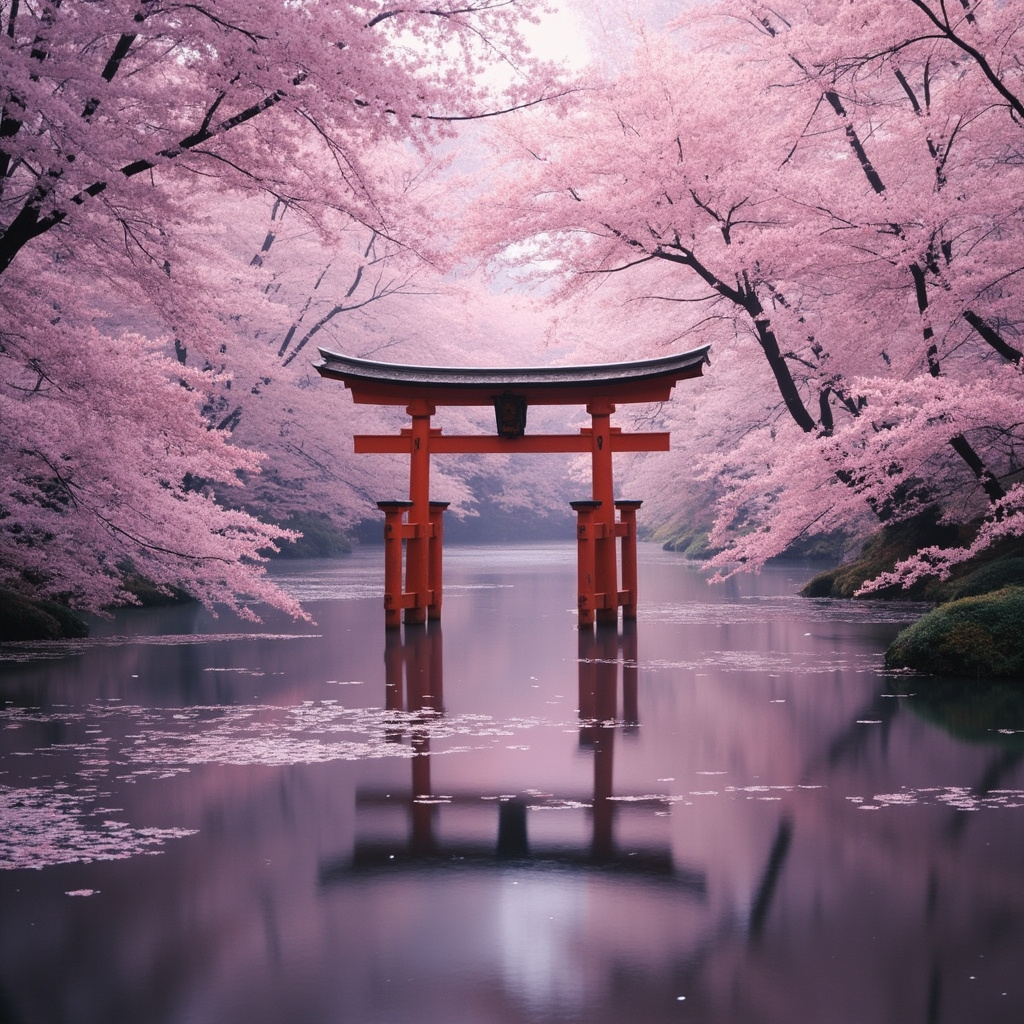 ⛩️ 鸟居樱花 · 近景